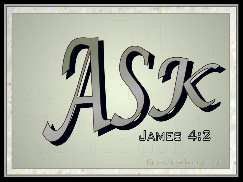 James 4:2 You Do Ask And Do Not Receive (gray)